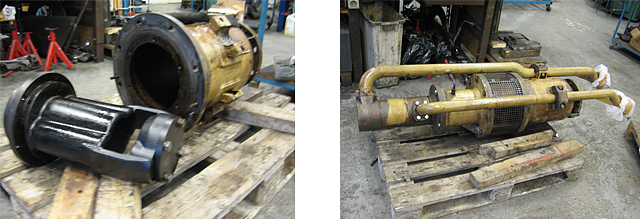 Reparation hydrauldriven bergrums pump.