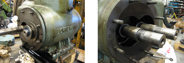 Reparation Bornemann pump för tjockolja.